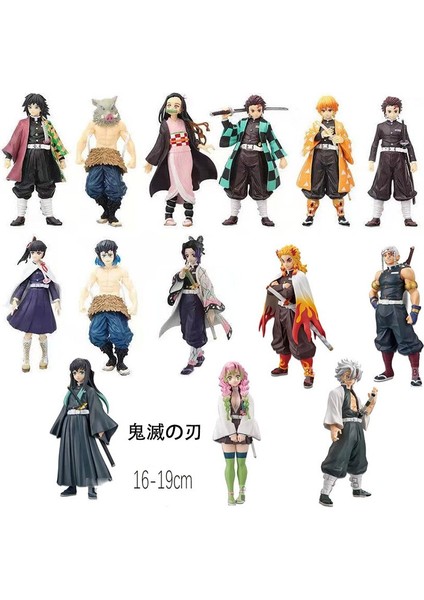 Anime Iblis Avcısı Şekil Kamado Tanjirou Nezuko Aksiyon Pvc Model Oyuncaklar Zenitsu Figurin Inosuke Kimetsu Hiçbir Yaiba 16 cm Ilginç (Yurt Dışından)
