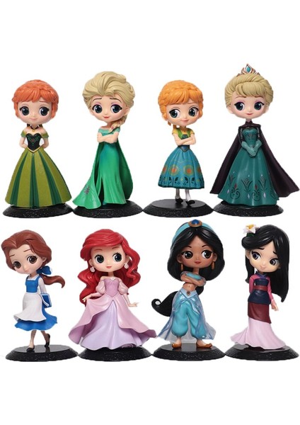 Q Posket Sevimli Büyük Gözler Belle Kar Beyaz Elsa Cinderella Sofia Pvc Anime Bebekler Koleksiyon S Versiyonu Model Oyuncak Doğum Günü Hediyesi (Yurt Dışından)