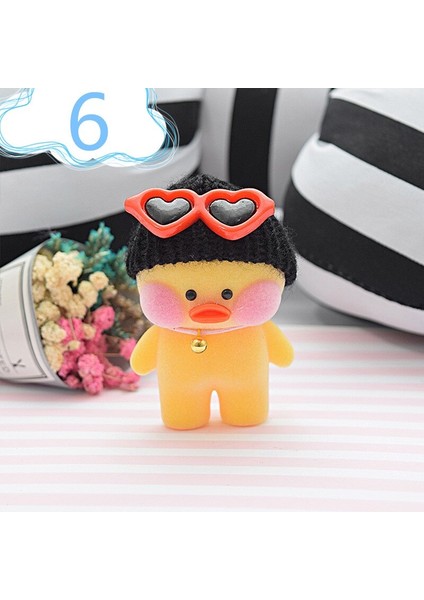 50*80MM Lalafanfan Sevimli Bebekler Kawaii Cafe Mimi Sarı Ördek Aksiyon Figürü Araba Dekorasyon Yapışkan Bant Oyuncaklar Çocuklar Için (Yurt Dışından)