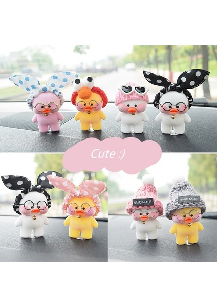 50*80MM Lalafanfan Sevimli Bebekler Kawaii Cafe Mimi Sarı Ördek Aksiyon Figürü Araba Dekorasyon Yapışkan Bant Oyuncaklar Çocuklar Için (Yurt Dışından)