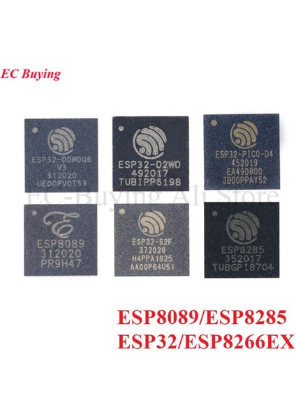 Adet ESP8266 ESP32 ESP32-D0WDQ6 ESP8285 ESP32-D0WD-V3 ESP32-D2WD ESP32-PICO-D4 ESP32-S2 ESP32-S2FH4 ESP8089 Wifi Ic Çip Qfn-32 (Yurt Dışından)