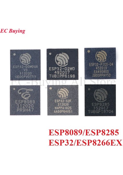 Adet ESP8266 ESP32 ESP32-D0WDQ6 ESP8285 ESP32-D0WD-V3 ESP32-D2WD ESP32-PICO-D4 ESP32-S2 ESP32-S2FH4 ESP8089 Wifi Ic Çip Qfn-32 (Yurt Dışından)