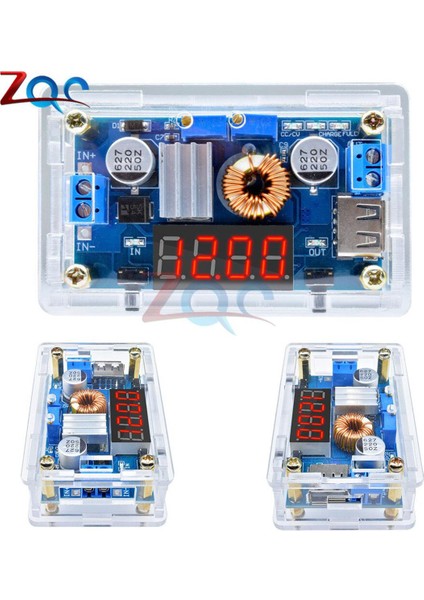 5A Sabit Gerilim/akım Adım Aşağı Modülü Gerilim Akım Güç Göstergesi Lityum Pil Için LED Sürücü Kılıfla Şarj Ediliyor (Yurt Dışından)