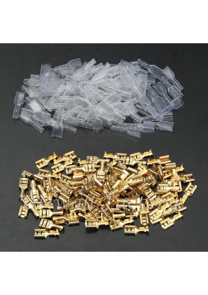 200 ADET/100 Adet Erkek/dişi Maça Sıkma Terminalleri Elektrik Yalıtım Kollu Tel Sarma Konnektörü 22-16 Awg 0.5mm2-1.5mm2 (Yurt Dışından)