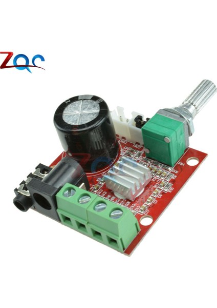 12V Mini Hi-Fi PAM8610 Ses Stereo Amplifikatör Kurulu 2X10W Çift Kanallı D Sınıfı En Düşük 2*10W 12V Dc 20MA Isı Emici (Yurt Dışından)