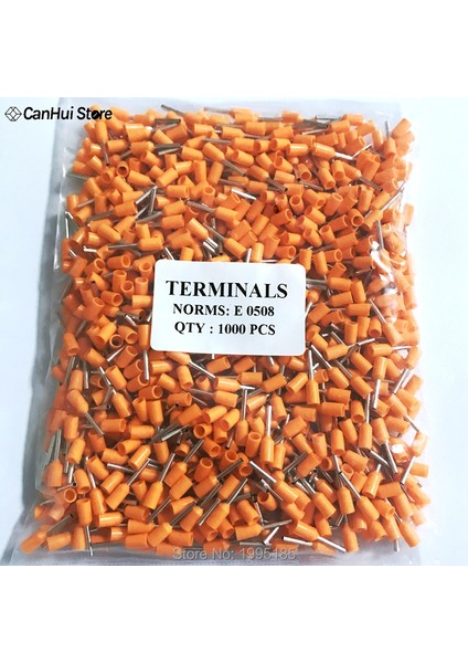 100 Adet E0508 Boru Şeklindeki Tel Soğuk Basınç Konnektörü Elektrik Terminalleri Kablo Kıvrımları Tel Yüksükler 0.5mm2, 22 Awg Tel VE0508 (Yurt Dışından) fiyatları