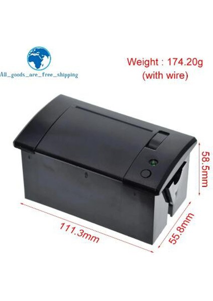 58MM Mini Termal Yazıcı Gömülü Pos Makbuz Bilet Yazıcısı, 5V-9V ile RS232 / Ttl Kullanımı Arayüzlü (Yurt Dışından)