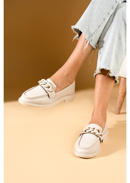 Rahat Taban Toka Detaylı Loafer Kadın Ayakkabı 61-718-23