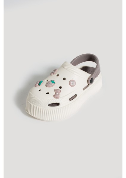 Yüksek Taban Jibbitzli Eva Comfort Kadın Sandalet DNZ224-24KREM Vizon