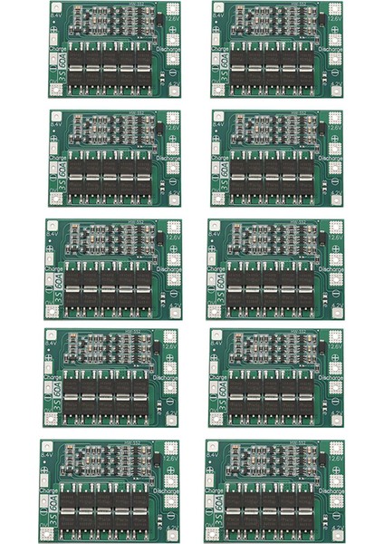 10X 3s 60A Bms Kartı 11.1V 12.6V 18650 Li-Ion Lityum Koruma Levhası Geliştirilmiş Versiyon (Yurt Dışından) fiyatları