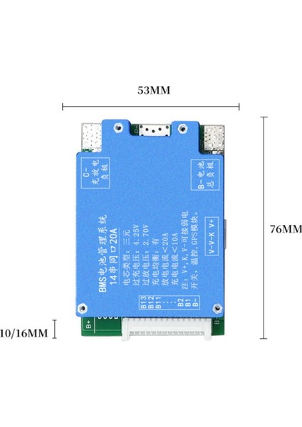 Escooter Için 18650 Bms 14S 40A 52V Li-Ion Ortak Bağlantı Noktası Şarj Pedi, Ntc Sıcaklık Koruması ile (Yurt Dışından) fırsatları