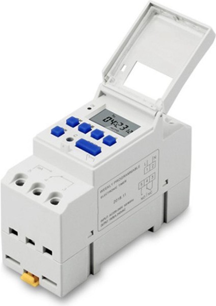 Elektronik Haftalık 7 Gün Programlanabilir Dijital Endüstriyel Zaman Anahtarı Röle Zamanlayıcı Kontrolü Ac 220 V 16A Din Ray Montajı (Yurt Dışından)
