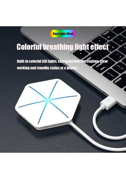 Adet Usb2.0 Hub Splitter ile Tf Sd Kart Okuyucu Otg Rgb Göstergesi Telefon Şarj Cihazı Bilgisayar Genişletici Altıgen Splitter (Yurt Dışından) indirimleri