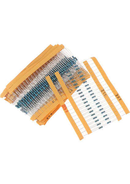 600 Adet 30 Çeşit Değer Metal Film Direnç Paketi 1/4W 1% Direnç Çeşitli Kit Seti (Yurt Dışından)