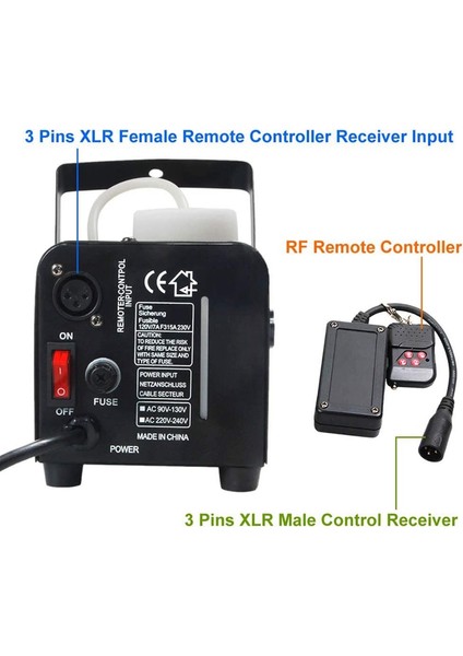 Taşınabilir 3 Pins Xlr Kablosuz Uzaktan Kumanda Alıcısı Duman Sis Makinesi Dj Sahne Kontrol Reseptör Fogg 400 W 900 (Yurt Dışından) fiyatları
