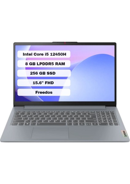 Ideapad Slim 3 15IAH8 Intel Core I5 12450H 8gb 256GB SSD Freedos 15.6" Fhd Taşınabilir Bilgisayar 83ER0084TR