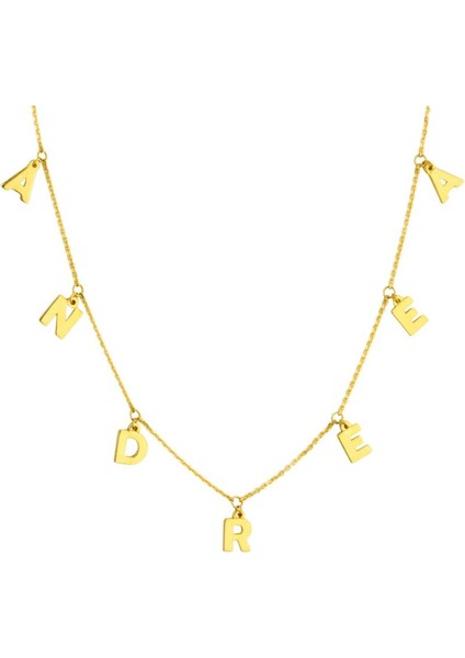 14 Ayar Altın Harfli Chocker Altın Kolye