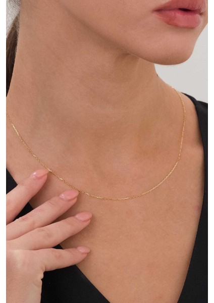 14 Ayar Altın Hayalet Zincir Force Altın Zincir