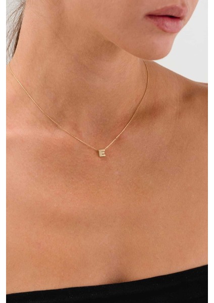 14 Ayar Altın E Harfli Kolye Altın Kolye fiyatları