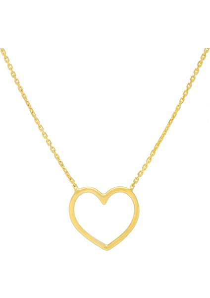 14 Ayar Altın Sevgili Kalp Kolye Altın Kolye