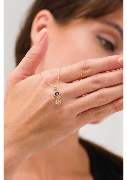 14 Ayar Altın Fatma Ana Eli Fatma Ananın Eli Kolye modelleri