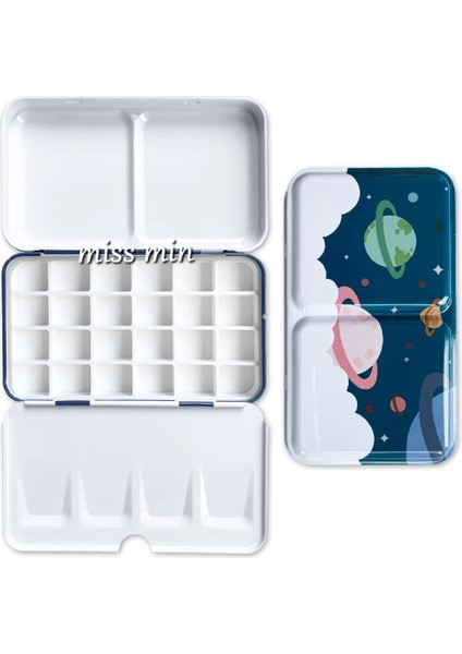 20 Tepsi Kardan Adam Stili Karikatür Yarım Tavalar Boş Palet Vaka Boyama Saklama Tepsisi Kutusu Yağ Suluboya Akrilik Boya Boyama Sanat Malzemeleri (Yurt Dışından) indirimleri