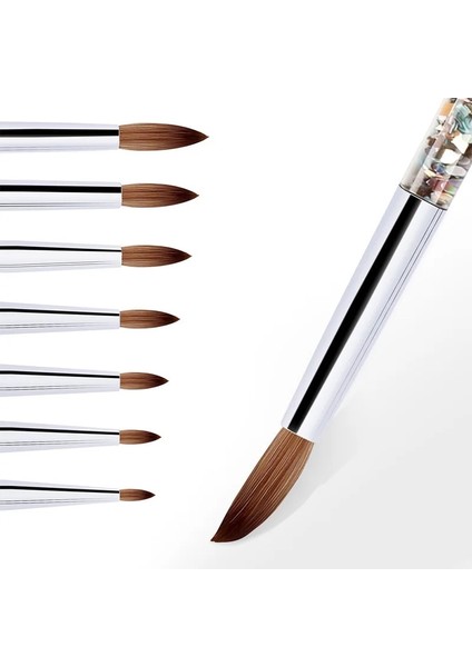 No.8 Stili Nail Art Fırça Akrilik Uv Jel Glitter Boyama Fırçaları Kristal Saplı Naylon Saç Oyma Çiçek Kalemleri Nail Art Boyama Araçları (Yurt Dışından) fiyatları