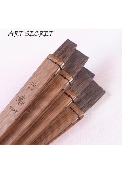 2040F-40 Koyu Gri Stil Artsecret 2040F Yeni Stil Yüksek Li Hake Düz Suluboya Fırçası Pro Sanatçı Guaj Boyama Midilli Karışık Öküz Kulak Saç Ahşap Saplı (Yurt Dışından) modelleri