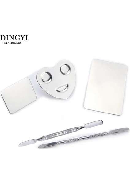 Gülen Tarz Paslanmaz Çelik Yüzük Nail Art Paleti Dıy Kozmetik Makyaj Jel Cila Karıştırma Boya Manikür Aracı Pigment Metal Boya Paleti (Yurt Dışından) fiyatları