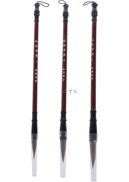 Ese Kaligrafi Fırçaları Kalem Kurt Saç Yazı Fırçası Ahşap Saplı (Yurt Dışından)