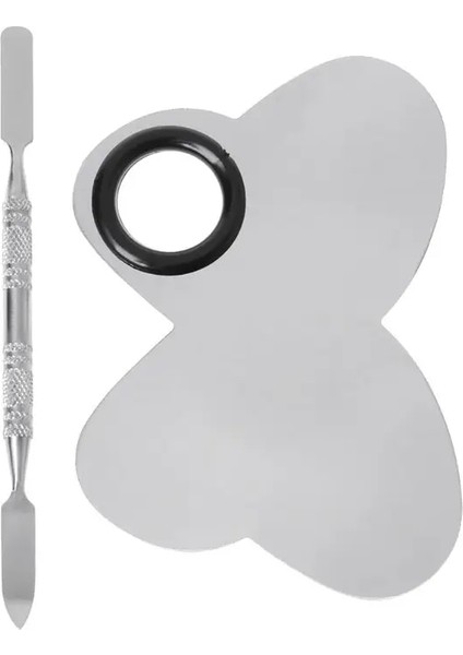No.4 Tarzı Paslanmaz Çelik Boya Paleti Tepsisi Karıştırma Çubuğu Spatula Seti Nail Art Tedarik Okul Malzemeleri Yağlıboya Makyaj Satış (Yurt Dışından)