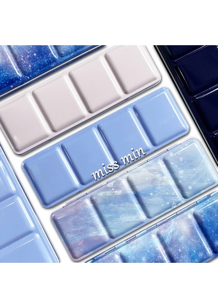 Resim Stili Olarak Renk 13 Starry Watercoloroil Akrilik Boyalar Teneke Kutu Boş Palet Boyama Depolama Boya Tepsisi Kutusu Sanat Malzemeleri Için Yarım Tava ile (Yurt Dışından) fiyatları