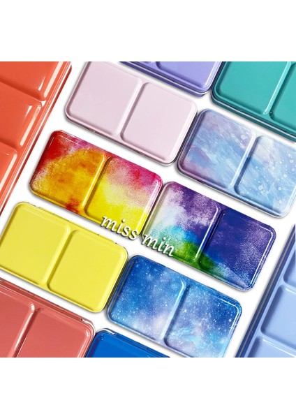 Resim Stili Olarak Renk 13 Starry Watercoloroil Akrilik Boyalar Teneke Kutu Boş Palet Boyama Depolama Boya Tepsisi Kutusu Sanat Malzemeleri Için Yarım Tava ile (Yurt Dışından) fırsatları