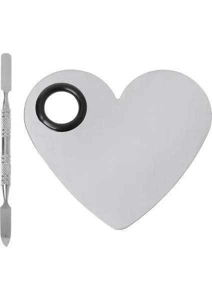 No.5 Tarzı Paslanmaz Çelik Boya Paleti Tepsisi Karıştırma Çubuğu Spatula Seti Nail Art Tedarik Suluboya Yağlıboya Makyaj Paleti (Yurt Dışından)
