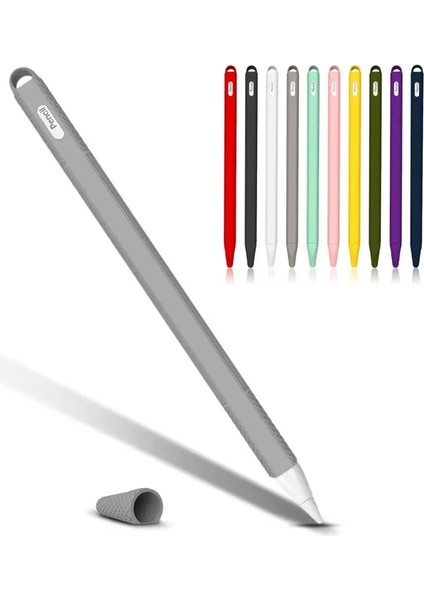 Mor Tarzı Tablet Dokunmatik Stylus Kalem Koruyucu Kapak Kılıf Kılıfı Yumuşak Silikon Ipuçları Cap Sleeve Apple Pencil Için Kaymaz 2 (Yurt Dışından)