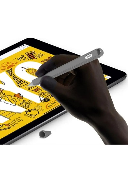 Mor Tarzı Tablet Dokunmatik Stylus Kalem Koruyucu Kapak Kılıf Kılıfı Yumuşak Silikon Ipuçları Cap Sleeve Apple Pencil Için Kaymaz 2 (Yurt Dışından)