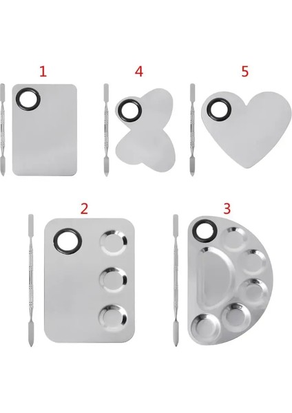 No.1 Tarzı Paslanmaz Çelik Boya Paleti Tepsisi Karıştırma Çubuğu Spatula Seti Nail Art Tedarik Okul Malzemeleri Yağlıboya Makyaj Satış (Yurt Dışından) modelleri