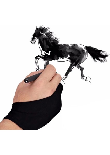 Kırmızı S Siyah 2 Parmak Kirlenme Önleyici Eldiven, Hem Sağ Hem De Sol El Için Sanatçı Herhangi Bir Gra Çizim Tableti Için Çizim (Yurt Dışından) indirimleri