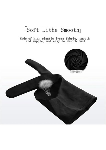 Msize 2 Adet Siyah Stil Yenı Boyama Eldivenleri Anti-Kirlenme Anti-Ter Anti-Dokunmatik Ekran Sanat Öğrenci Çizim Tablet Ipad Notebook Için Iki Parmak Eldiven (Yurt Dışından) fırsatları