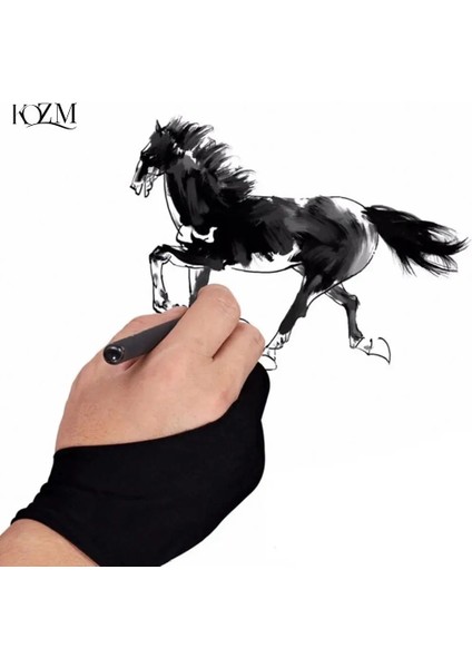 Siyah S Siyah 2 Parmak Kirlenme Önleyici Eldiven, Hem Sağ Hem De Sol El Için Sanatçı Herhangi Bir Gra Çizim Tableti Için Çizim (Yurt Dışından) indirimleri