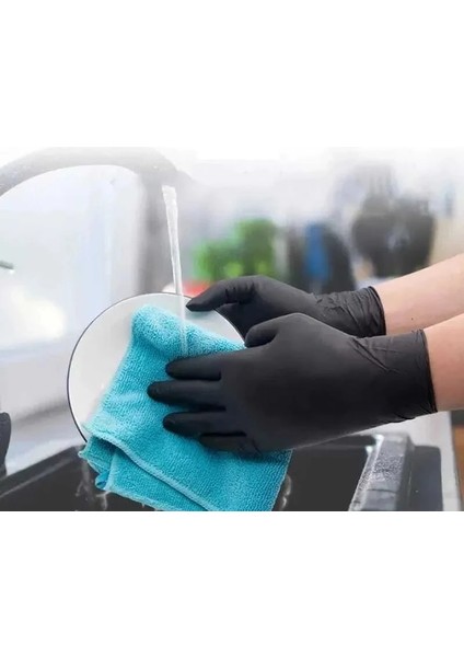 Siyah 150G Tarzı L Beden Çanta Tek Kullanımlık Siyah Kasap Eldivenleri Çizim Tableti Sanatçılar Dövme Ev Temizleme Mutfak Ev Gereçleri Eldiven Nitril (Yurt Dışından) fırsatları