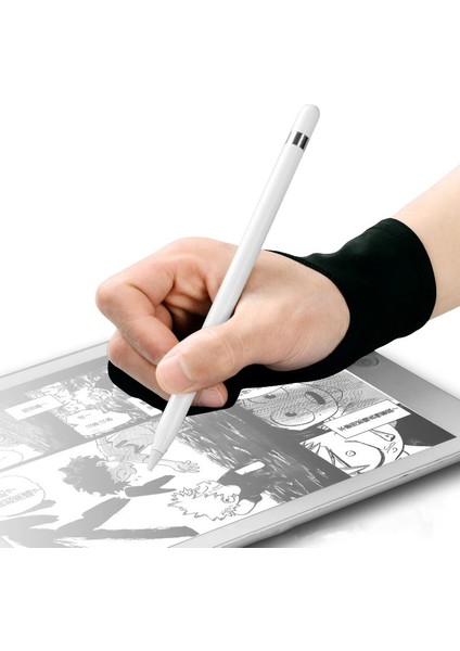 C Stili Lld Sanatçı Çizim Eldiveni Herhangi Bir Gra Çizim Tableti Için Siyah 2 Parmak Kirlenme Önleyici, Hem Sağ Hem De Sol El Için Siyah Ücretsiz Boyut (Yurt Dışından) modelleri