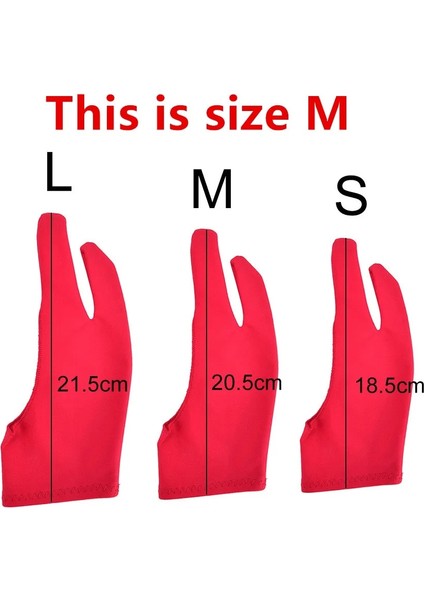 Mavi 20.5cm Siyah Sanatçı Çizim Eldiveni Herhangi Bir Gra Çizim Tableti Için 2 Parmak Kirlenme Önleyici, Hem Sağ Hem Sol El Boyut M (Yurt Dışından) fırsatları