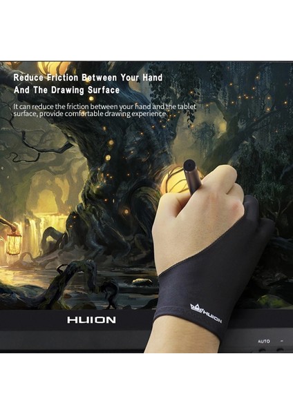 Siyah Stil Huion GL200 Iki Parmak Ücretsiz Boyut Çizim Eldiven Huion Gra Tablet Grafik Monitör Için Hafif Sweatproof Sanatçı Eldiven (Yurt Dışından) modelleri