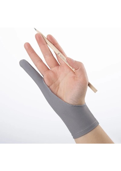 Gri 1 Stil S Beden Sanatçılar Eldiven Palm Reddetme Iki Parmak Eldiven Için Çizim Kalem Ekran Kağıt Sanat Boyama Eskiz iPad Gra Tablet (Yurt Dışından)