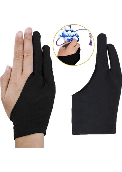 Siyah Stil M Beden Herhangi Bir Gra Çizim Tableti Için Iki Parmak Eldiven Çizimi Yapan Sanatçı Siyah 2 Parmak Kirlenme Önleyici Eldiven Hem Sağ Hem Sol El Için (Yurt Dışından) indirimleri