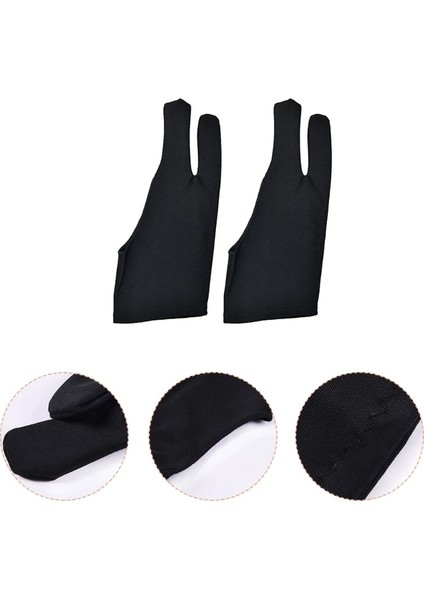 Derin Mavi Tarzı Grafik Çizim Tablet Eldivenler Için 1 Çift Iki Parmak Kirlenme Önleyici Sanatçı Eldivenleri (Yurt Dışından) modelleri