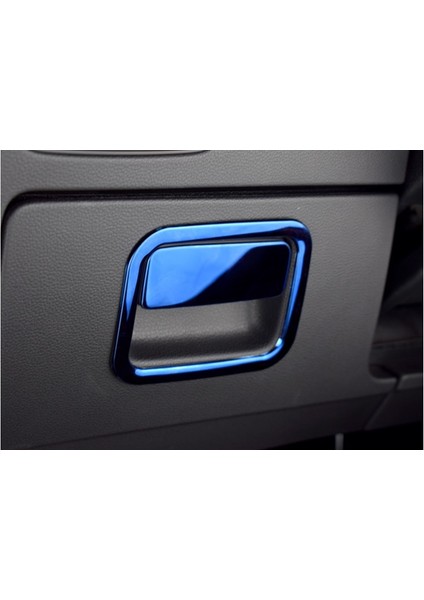 Mavi Paslanmaz Çelik Araba Ustası Sürüş Eldiven Saklama Kutusu Kapağı Trim Sticker Araba Styling Vw Volkswagen Passat B8 Için (Yurt Dışından)