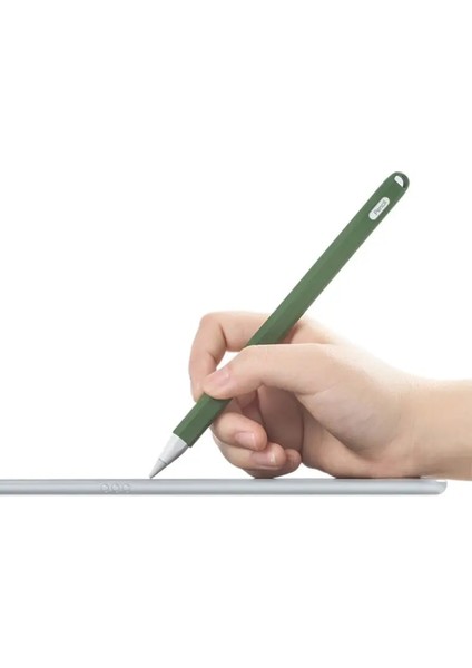 Nane Yeşili Stili Tablet Dokunmatik Stylus Kalem Koruyucu Kapak Kılıf Kılıfı Yumuşak Silikon Ipuçları Cap Sleeve Apple Pencil Için Kaymaz 2 (Yurt Dışından)