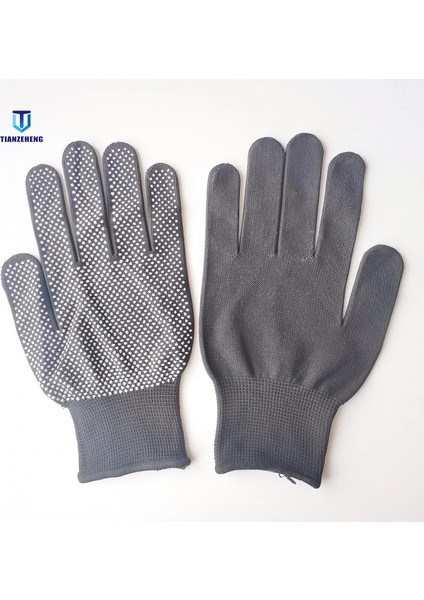 12 Çift Beyaz Stil 12 Çift Kaymaz Eldiven Naylon Çalışma Eldivenleri Ince Aşınmaya Dayanıklı Kaymaz Site Kirlenme Önleyici Hareketli Tuğla Eller Koruyucu (Yurt Dışından) fırsatları